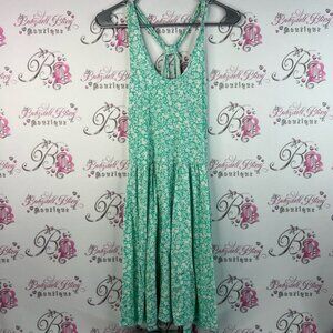 La Vie En Rose Dress flowers blue green Mint Floral Dress